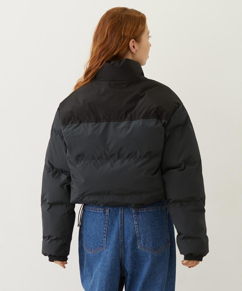 MILKFED.（ミルクフェド）の「BAR PATCH PUFFER JACKET（ダウンジャケット/コート・レディース・ブラック/オフホワイト/ライトピンク・S/M）」の5枚目の写真
