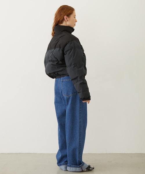 MILKFED.（ミルクフェド）の「BAR PATCH PUFFER JACKET（ダウンジャケット/コート・レディース・ブラック/オフホワイト/ライトピンク・S/M）」の11枚目の写真