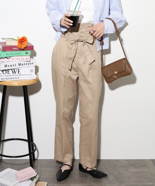 FUNALIVE(ファンアライブ)の「TCツイルハイウェストパンツ(その他パンツ・レディース・ブラック/ベージュ・FREE)」の15枚目の写真