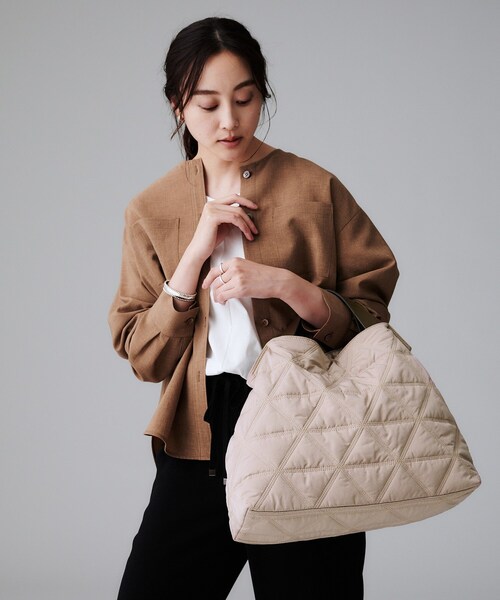UNTITLED（アンタイトル）の「【追加】キルティングビッグトート（トートバッグ・レディース・ベージュ/ブラック・99）」の14枚目の写真