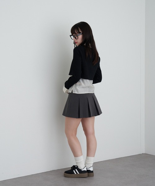 RAY CASSIN（レイカズン）の「シャツ襟レイヤードカーディガン（カーディガン/ボレロ・レディース・ブラック系その他2/グレー系その他2/ベージュ系その他2・FREE）」の8枚目の写真