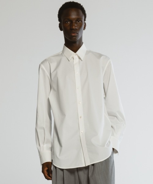 CINOH（チノ）の「エルボーパッチディテールシャツ（シャツ/ブラウス・メンズ・グレー/ブラック/ホワイト・46/38/44）」の2枚目の写真