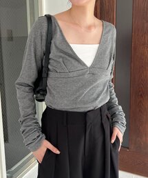 CAPRICIEUX LE'MAGE | 【WEB限定】深VネックロンT(Tシャツ/カットソー)