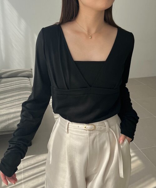 セール】【WEB限定】深VネックロンT（Tシャツ/カットソー