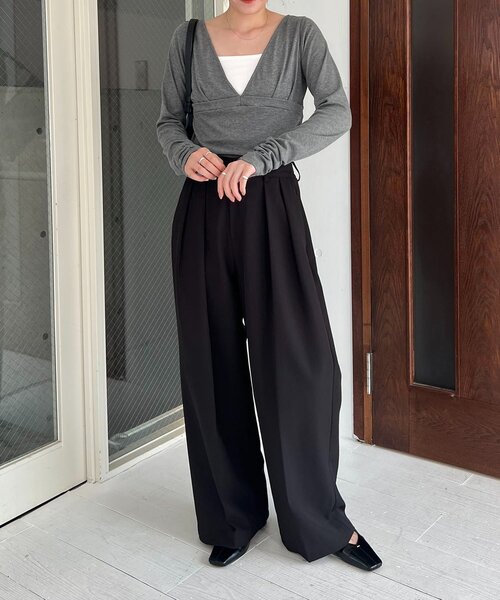 セール】【WEB限定】深VネックロンT（Tシャツ/カットソー