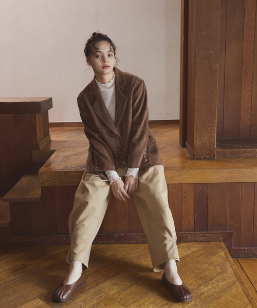 OLUN ルーズベーシックマールジャケット Mサイズ ブラウン Loose basic mall jacket / ルーズベーシックモールジャケット