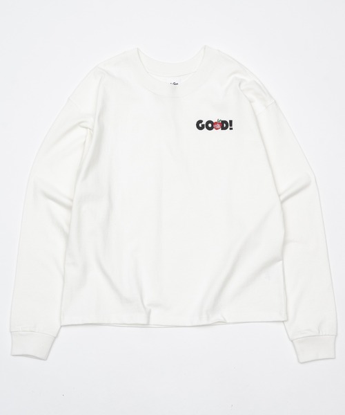 kaoyorinakami(カオヨリナカミ)の「GOOD long tee / グットロンT(Tシャツ/カットソー・メンズ・ホワイト/ブラック・SMALL/MEDIUM/LARGE/X-LARGE)」の2枚目の写真