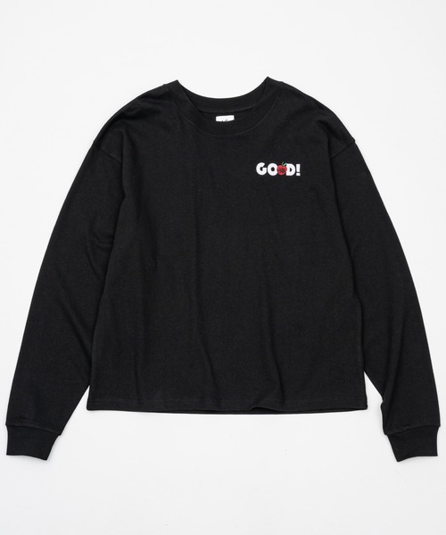 kaoyorinakami(カオヨリナカミ)の「GOOD long tee / グットロンT(Tシャツ/カットソー・メンズ・ホワイト/ブラック・SMALL/MEDIUM/LARGE/X-LARGE)」の1枚目の写真