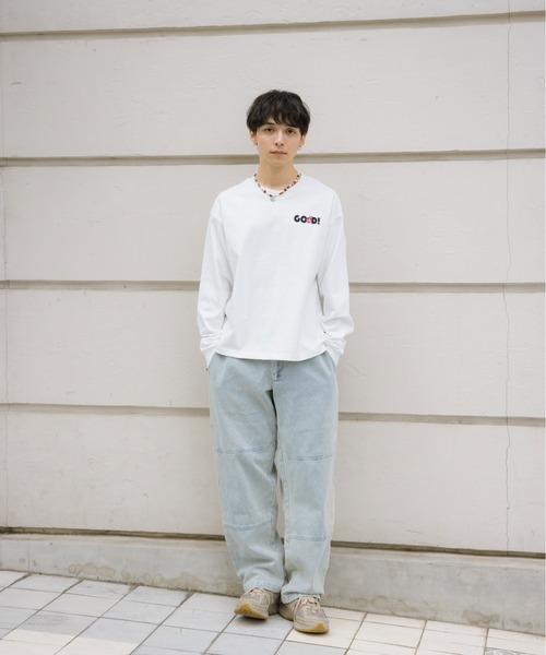 kaoyorinakami(カオヨリナカミ)の「GOOD long tee / グットロンT(Tシャツ/カットソー・メンズ・ホワイト/ブラック・SMALL/MEDIUM/LARGE/X-LARGE)」の12枚目の写真
