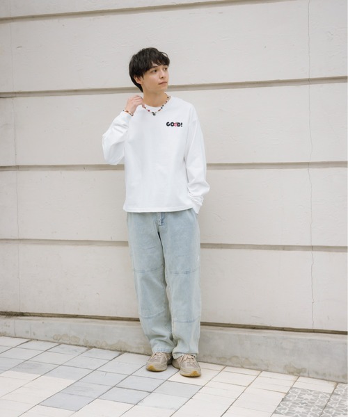 kaoyorinakami(カオヨリナカミ)の「GOOD long tee / グットロンT(Tシャツ/カットソー・メンズ・ホワイト/ブラック・SMALL/MEDIUM/LARGE/X-LARGE)」の13枚目の写真