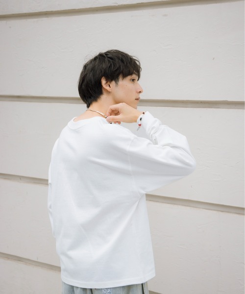 kaoyorinakami(カオヨリナカミ)の「GOOD long tee / グットロンT(Tシャツ/カットソー・メンズ・ホワイト/ブラック・SMALL/MEDIUM/LARGE/X-LARGE)」の11枚目の写真