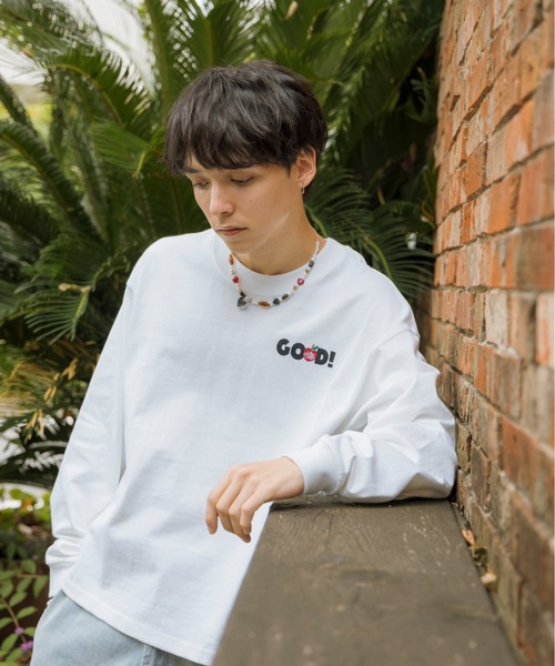 kaoyorinakami(カオヨリナカミ)の「GOOD long tee / グットロンT(Tシャツ/カットソー・メンズ・ホワイト/ブラック・SMALL/MEDIUM/LARGE/X-LARGE)」の7枚目の写真