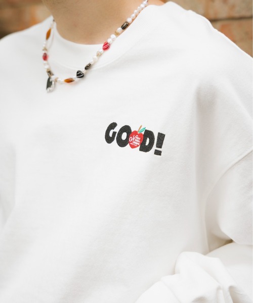 kaoyorinakami(カオヨリナカミ)の「GOOD long tee / グットロンT(Tシャツ/カットソー・メンズ・ホワイト/ブラック・SMALL/MEDIUM/LARGE/X-LARGE)」の3枚目の写真