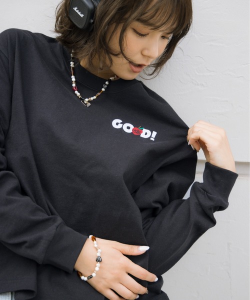 kaoyorinakami(カオヨリナカミ)の「GOOD long tee / グットロンT(Tシャツ/カットソー・メンズ・ホワイト/ブラック・SMALL/MEDIUM/LARGE/X-LARGE)」の17枚目の写真