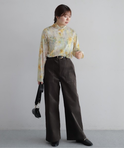 NOMBRE IMPAIR(ノンブルアンペール)の「水彩シアーメッシュ ハイネックP/O(Tシャツ/カットソー・レディース・イエロー/ピンク・FREE)」の4枚目の写真