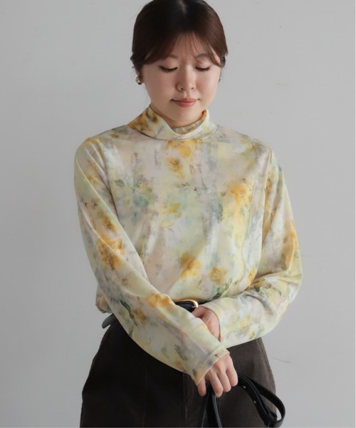 NOMBRE IMPAIR(ノンブルアンペール)の「水彩シアーメッシュ ハイネックP/O(Tシャツ/カットソー・レディース・イエロー/ピンク・FREE)」の3枚目の写真