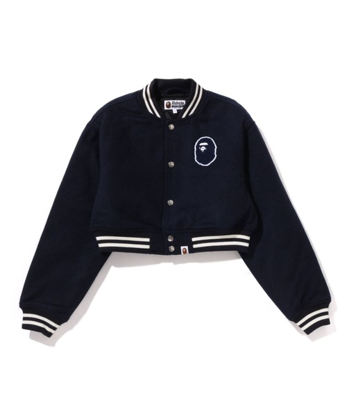 A BATHING APE CROPPED VARSITY JACKET（ミリタリージャケット）｜A