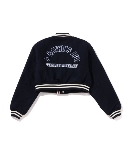 ジャケット・アウター A.BATHINGAPE A BATHING APE CROPPED VARSITY JACKET（ミリタリージャケット）｜A