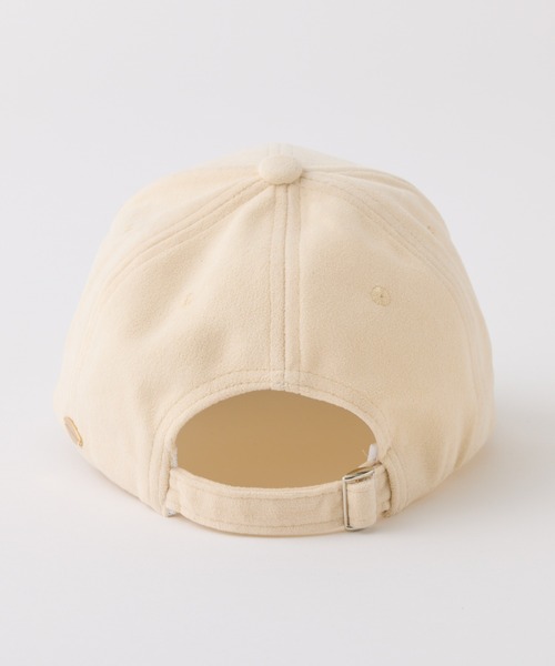 COLLAGE GALLARDAGALANTE（コラージュガリャルダガランテ）の「コットンフェイクスェードキャップ（キャップ・レディース・ブラック/オフホワイト・FREE）」の4枚目の写真