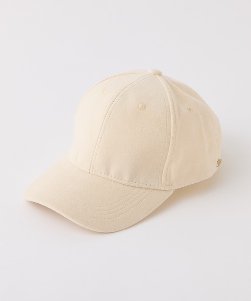 COLLAGE GALLARDAGALANTE（コラージュガリャルダガランテ）の「コットンフェイクスェードキャップ（キャップ・レディース・ブラック/オフホワイト・FREE）」の13枚目の写真