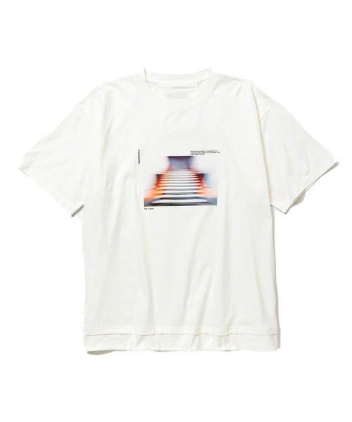 meanswhile(ミーンズワイル)の「Layer Tee×Ola Kolehmainen(Tシャツ/カットソー・メンズ・オフホワイト・1(S))」の6枚目の写真