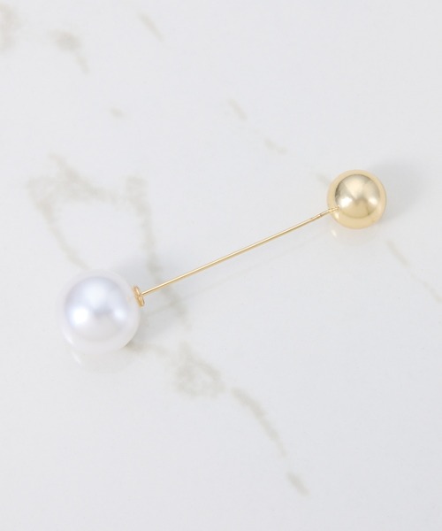 COLLAGE GALLARDAGALANTE（コラージュガリャルダガランテ）の「パールボールブローチ（ブローチ/コサージュ・レディース・ゴールド・FREE）」の8枚目の写真