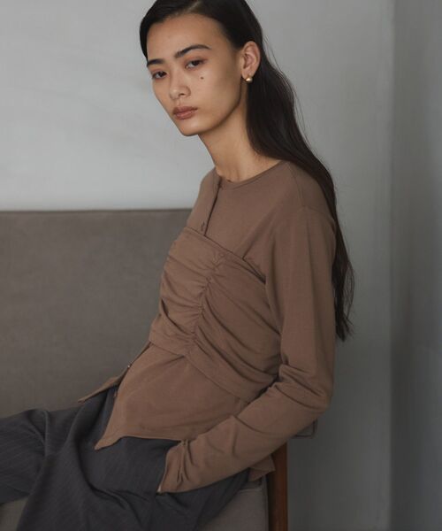 CRAFT STANDARD BOUTIQUE(クラフトスタンダードブティック)の「2点セット/カーディガン&ビスチェ(カーディガン/ボレロ・レディース・杢グレー/モカ・FREE)」の1枚目の写真