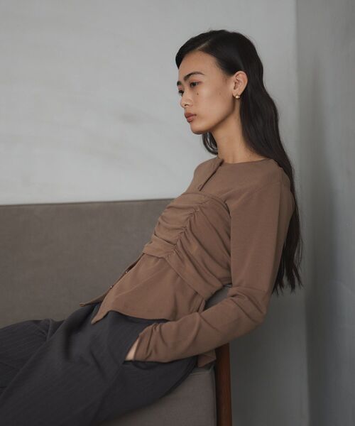 CRAFT STANDARD BOUTIQUE(クラフトスタンダードブティック)の「2点セット/カーディガン&ビスチェ(カーディガン/ボレロ・レディース・杢グレー/モカ・FREE)」の15枚目の写真