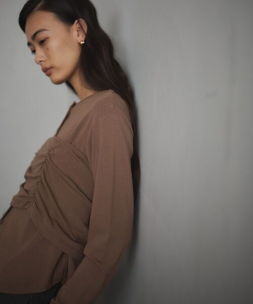 CRAFT STANDARD BOUTIQUE(クラフトスタンダードブティック)の「2点セット/カーディガン&ビスチェ(カーディガン/ボレロ・レディース・杢グレー/モカ・FREE)」の5枚目の写真