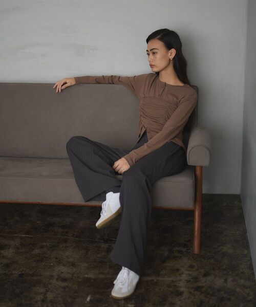 CRAFT STANDARD BOUTIQUE(クラフトスタンダードブティック)の「2点セット/カーディガン&ビスチェ(カーディガン/ボレロ・レディース・杢グレー/モカ・FREE)」の20枚目の写真