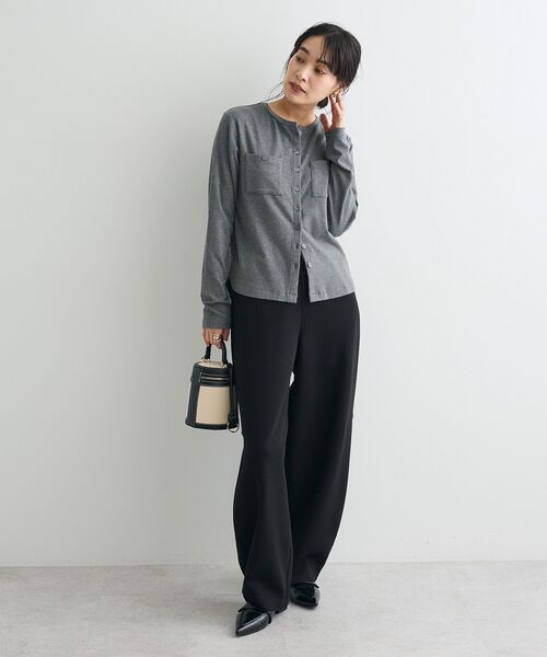 CRAFT STANDARD BOUTIQUE(クラフトスタンダードブティック)の「2点セット/カーディガン&ビスチェ(カーディガン/ボレロ・レディース・杢グレー/モカ・FREE)」の16枚目の写真