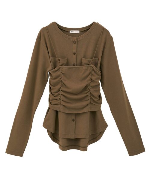 CRAFT STANDARD BOUTIQUE(クラフトスタンダードブティック)の「2点セット/カーディガン&ビスチェ(カーディガン/ボレロ・レディース・杢グレー/モカ・FREE)」の11枚目の写真