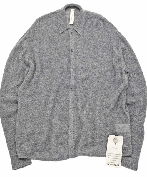 SHINYAKOZUKA(シンヤコヅカ)の「【SHINYAKOZUKA】 NOTHING SPECIAL KNITTED SHIRT(カーディガン/ボレロ・メンズ・チャコールグレー/ダークネイビー・LARGE)」の1枚目の写真