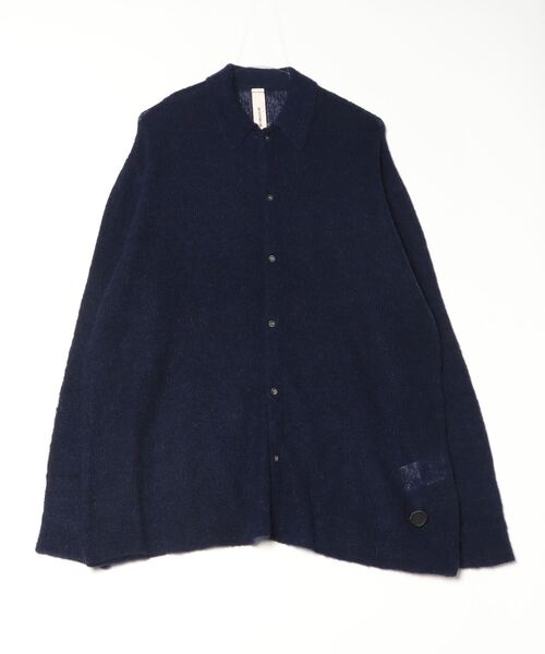 SHINYAKOZUKA(シンヤコヅカ)の「【SHINYAKOZUKA】 NOTHING SPECIAL KNITTED SHIRT(カーディガン/ボレロ・メンズ・チャコールグレー/ダークネイビー・LARGE)」の10枚目の写真
