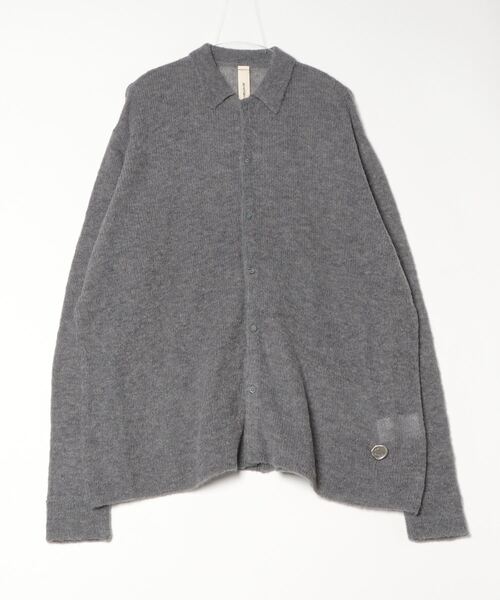SHINYAKOZUKA(シンヤコヅカ)の「【SHINYAKOZUKA】 NOTHING SPECIAL KNITTED SHIRT(カーディガン/ボレロ・メンズ・チャコールグレー/ダークネイビー・LARGE)」の5枚目の写真