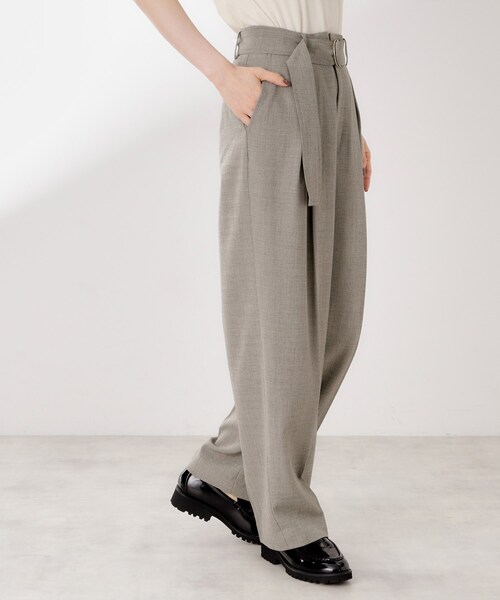 THE SHOP TK （ザ ショップ ティーケー ）の「ベルト付バレルパンツ【セットアップ可】/CAVIANシリーズ（その他パンツ・レディース・ネイビー/チャコールグレー/ブラウン系その他・13/12）」の14枚目の写真