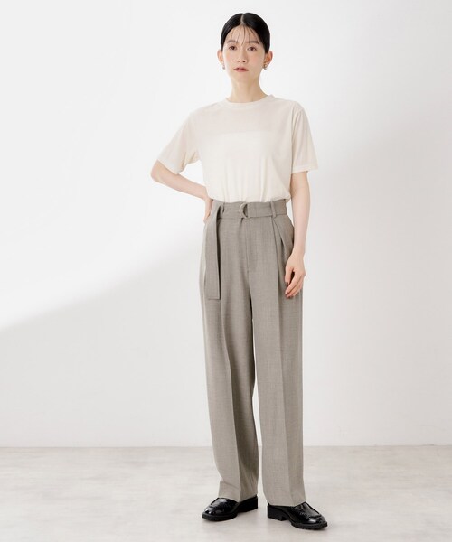 THE SHOP TK （ザ ショップ ティーケー ）の「ベルト付バレルパンツ【セットアップ可】/CAVIANシリーズ（その他パンツ・レディース・ネイビー/チャコールグレー/ブラウン系その他・13/12）」の15枚目の写真