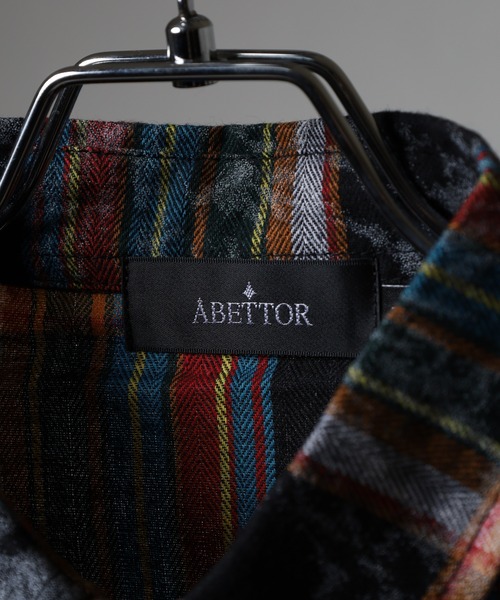 FUNALIVE（ファンアライブ）の「ABETTOR 絞り染め加工ルーズフィットチェックＬＳシャツ（シャツ/ブラウス・メンズ・レッド/ネイビー・XL/L/M）」の6枚目の写真