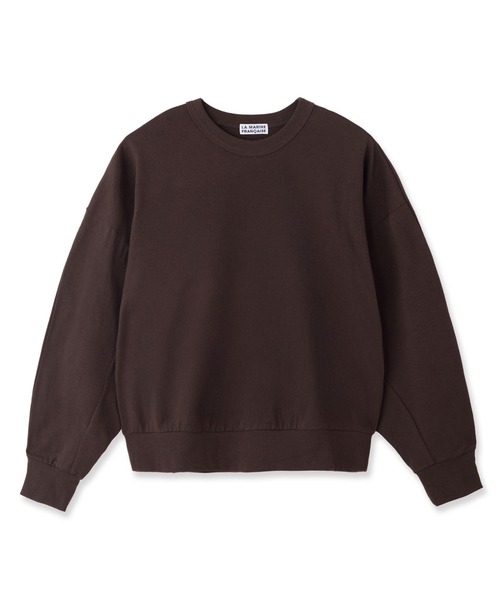 LA MARINE FRANCAISE(マリン フランセーズ)の「強撚プレーティング天竺プルオーバー(Tシャツ/カットソー・レディース・オフホワイト/ブラウン/ブルー・FREE)」の2枚目の写真