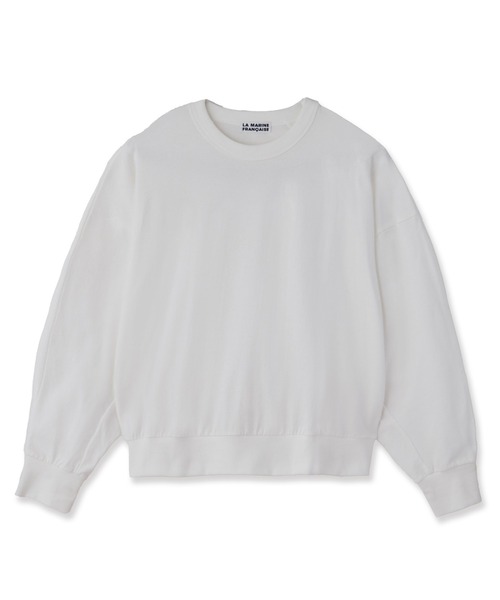 LA MARINE FRANCAISE(マリン フランセーズ)の「強撚プレーティング天竺プルオーバー(Tシャツ/カットソー・レディース・オフホワイト/ブラウン/ブルー・FREE)」の6枚目の写真