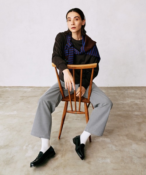 LA MARINE FRANCAISE(マリン フランセーズ)の「強撚プレーティング天竺プルオーバー(Tシャツ/カットソー・レディース・オフホワイト/ブラウン/ブルー・FREE)」の10枚目の写真