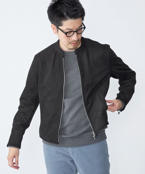 SHIPS(シップス)の「SHIPS: ポリエステル フェイク スエード シングル ライダース(ライダースジャケット・メンズ・ネイビー/ブラック/グレー/ベージュ・MEDIUM/SMALL/X-LARGE/LARGE)」の19枚目の写真