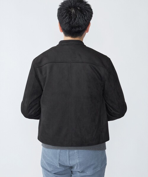 SHIPS(シップス)の「SHIPS: ポリエステル フェイク スエード シングル ライダース(ライダースジャケット・メンズ・ネイビー/ブラック/グレー/ベージュ・MEDIUM/SMALL/X-LARGE/LARGE)」の17枚目の写真