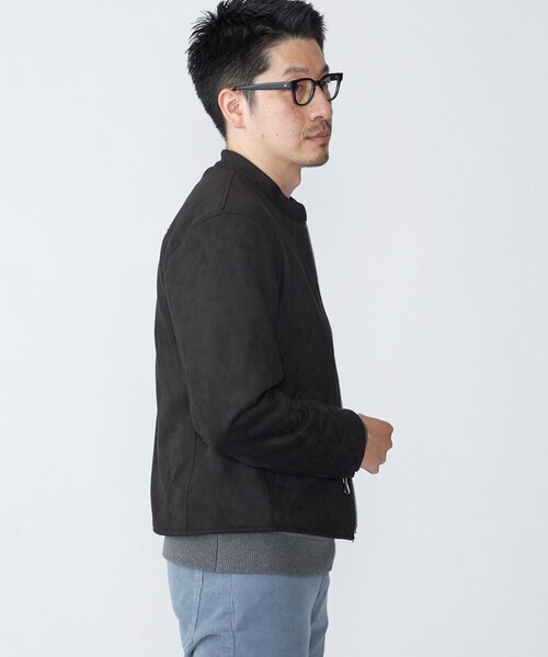 SHIPS(シップス)の「SHIPS: ポリエステル フェイク スエード シングル ライダース(ライダースジャケット・メンズ・ネイビー/ブラック/グレー/ベージュ・MEDIUM/SMALL/X-LARGE/LARGE)」の16枚目の写真