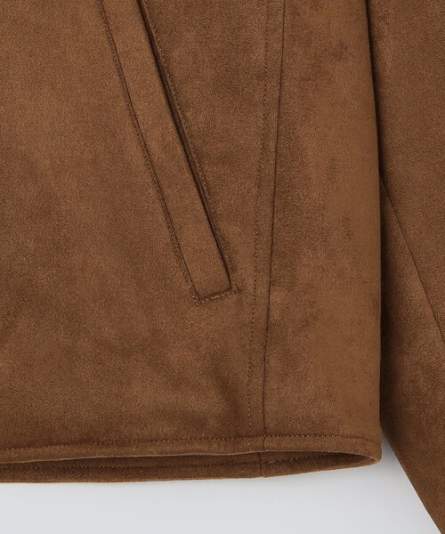 SHIPS(シップス)の「SHIPS: ポリエステル フェイク スエード シングル ライダース(ライダースジャケット・メンズ・ネイビー/ブラック/グレー/ベージュ・MEDIUM/SMALL/X-LARGE/LARGE)」の6枚目の写真