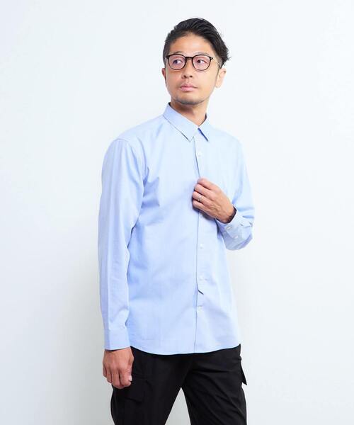 MEN'S MELROSE(メンズメルローズ)の「《WEB限定》SIDOGRAS スタンダードレギュラーカラーシャツ(シャツ/ブラウス・メンズ・ブルー/ホワイト/インディゴブルー/ブルー系その他/ストライプ・2/3/4/5)」の3枚目の写真