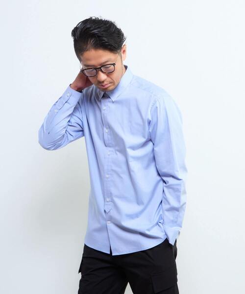 MEN'S MELROSE(メンズメルローズ)の「《WEB限定》SIDOGRAS スタンダードレギュラーカラーシャツ(シャツ/ブラウス・メンズ・ブルー/ホワイト/インディゴブルー/ブルー系その他/ストライプ・2/3/4/5)」の6枚目の写真