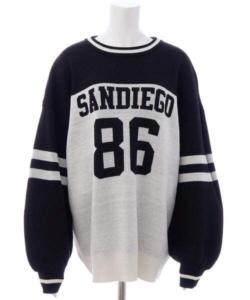 セール】ジャガードナンバーロゴニット（ニット/セーター）｜INGNI