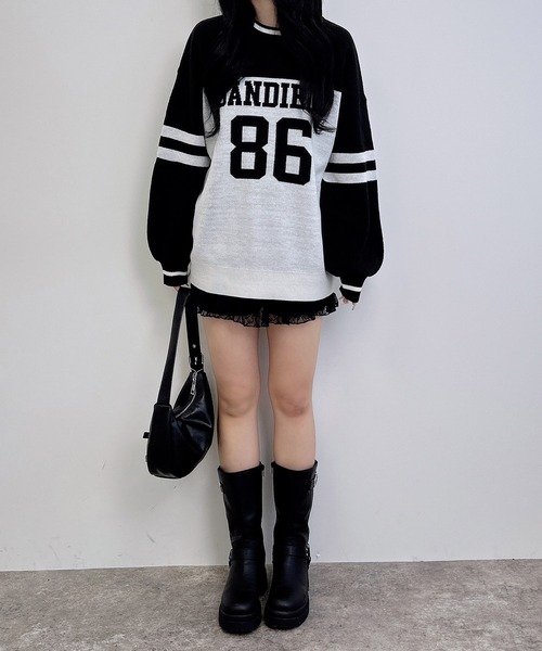 セール】ジャガードナンバーロゴニット（ニット/セーター）｜INGNI