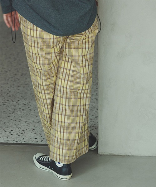 新品 未使用 Studio clip パンツ  チェック F daily CLIP】ブロックチェックパンツ（スラックス）｜studio